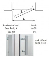 JIKA CUBITO PURE sprchové dveře jednokřídlé 1000 mm, levé/pravé, sklo transparent   H2542430026681